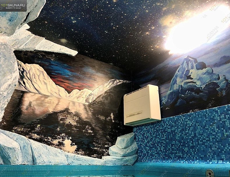 Оздоровительный комплекс Эвкалипт, в Санкт-Петербурге, Капитанская, 4 | Интерьер бассейна с подогревом в комплексе Эвкалипт | 1001sauna.com