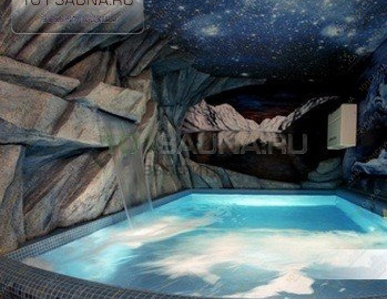 Оздоровительный комплекс Эвкалипт, в Санкт-Петербурге, Капитанская, 4 | Освещение бассейна в ночное время в клубе Эвкалипт | 1001sauna.com