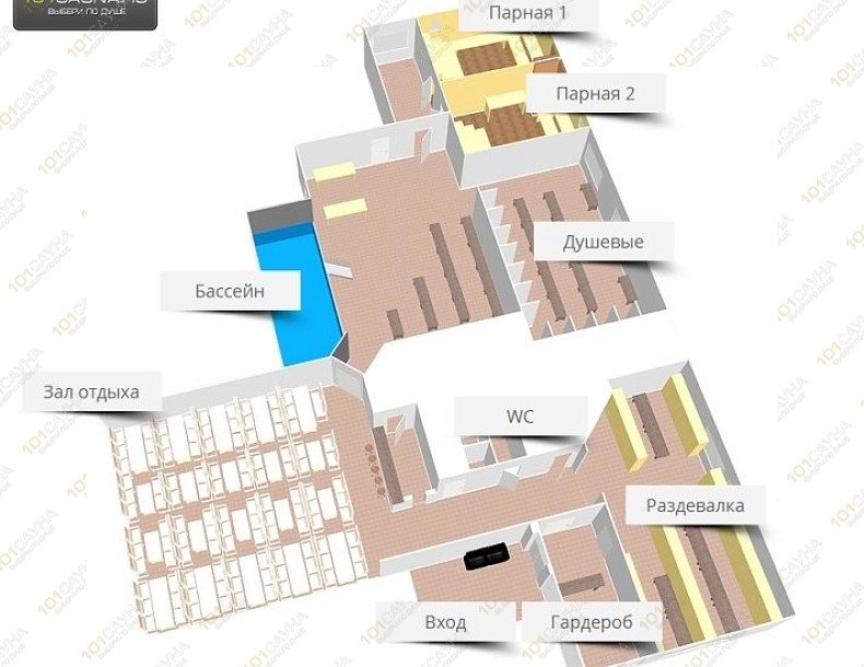 Баня Русские парные, в Белгороде, Архиерейская, 4 | 20 | 1001sauna.com
