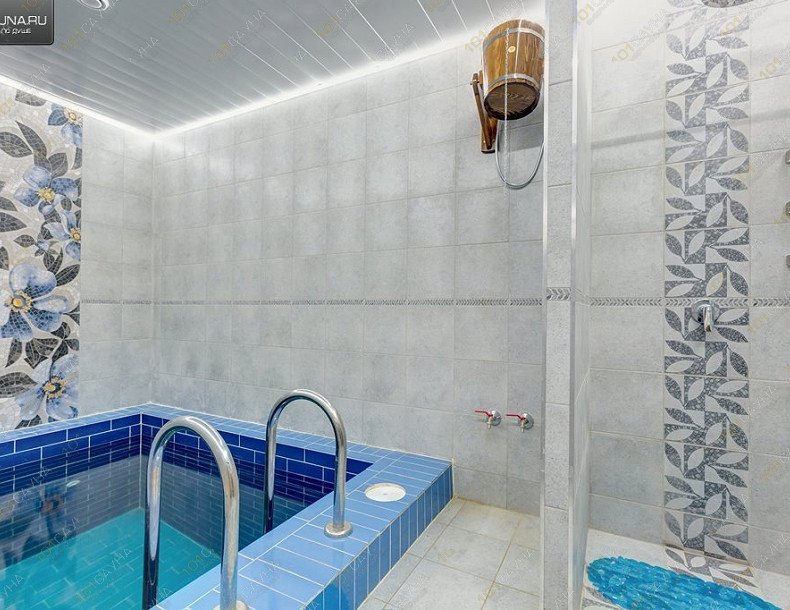 Бани Малина, в Уфе, Герцена, 53а (район Черниковка) | Домик: Виктория. Фото: 26 бассейн и обливное ведро | 1001sauna.com