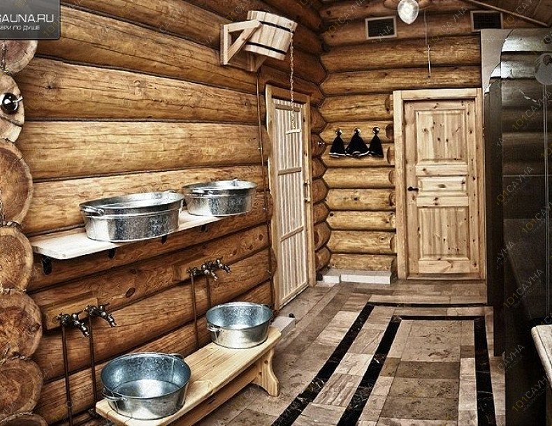 Комплекс Макаровские бани, в Санкт-Петербурге, ул. Большая Озёрная, 75 | Интерьер бревенчатого коттеджа | 1001sauna.com