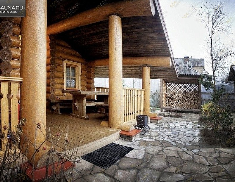 Комплекс Макаровские бани, в Санкт-Петербурге, ул. Большая Озёрная, 75 | Столовая зона с видом на лес | 1001sauna.com