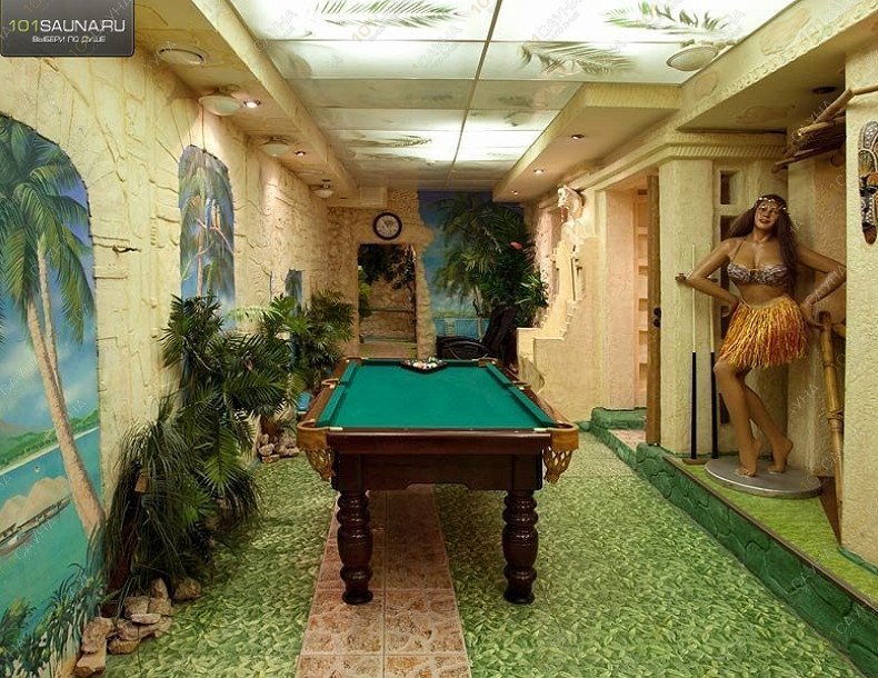 Сауна Брызги На Ладожской 2/37, в Москве, Ладожская улица, 2/37 | Зал "Джунгли" | 1001sauna.com