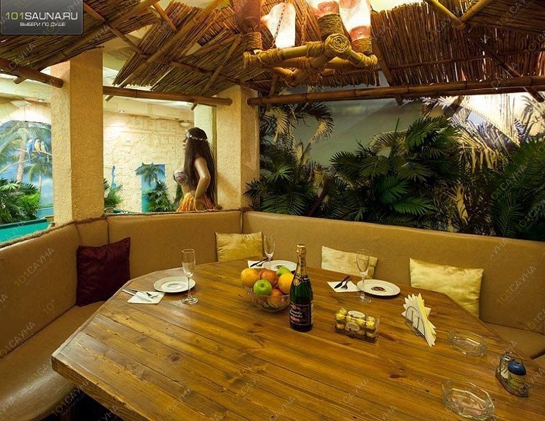 Сауна Брызги На Ладожской 2/37, в Москве, Ладожская улица, 2/37 | Зал "Джунгли" | 1001sauna.com