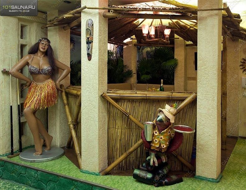 Сауна Брызги На Ладожской 2/37, в Москве, Ладожская улица, 2/37 | Зал "Джунгли" | 1001sauna.com