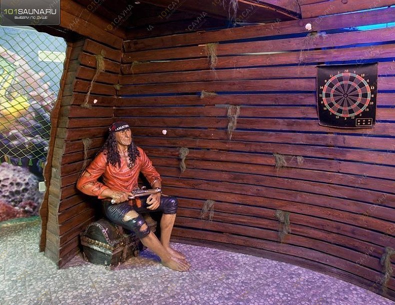 Сауна Брызги На Ладожской 2/37, в Москве, Ладожская улица, 2/37 | Зал "Пиратский корабль" | 1001sauna.com