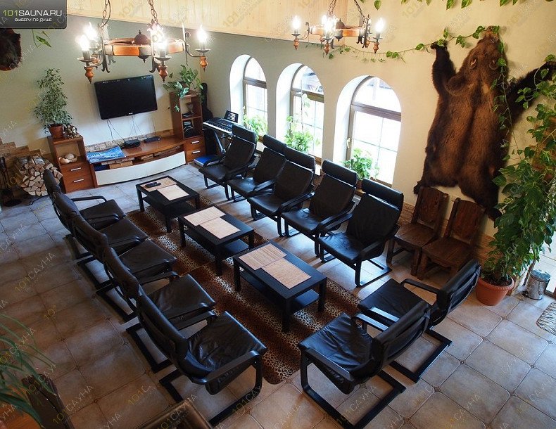Загородный клуб Меркурий, в Подольске, Лесная, 4 | Каминный зал | 1001sauna.com