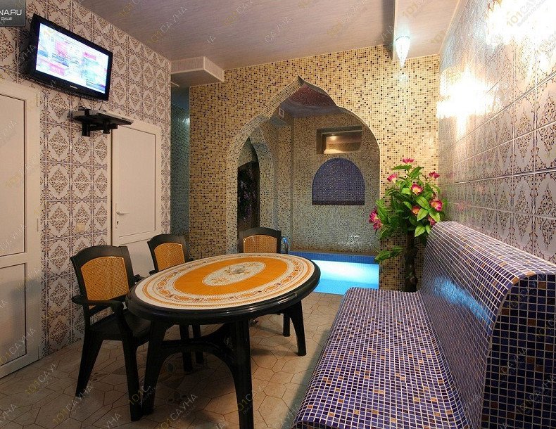 Сауна в отеле Лазурный Берег, в Тюмени, улица Широтная, 59А | ВОСТОЧНЫЙ ЗАЛ | 1001sauna.com