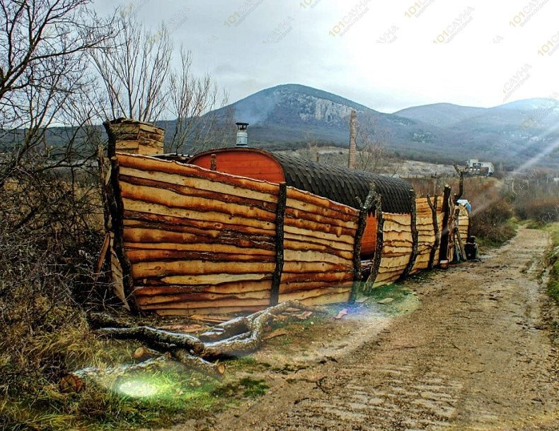 Баня на дровах В Морозовке, в Севастополе, г. Севастополь село Морозовка, природный досуговый комплекс, 17 км Ялтинского шоссе | баня в виде лодки | 1001sauna.com