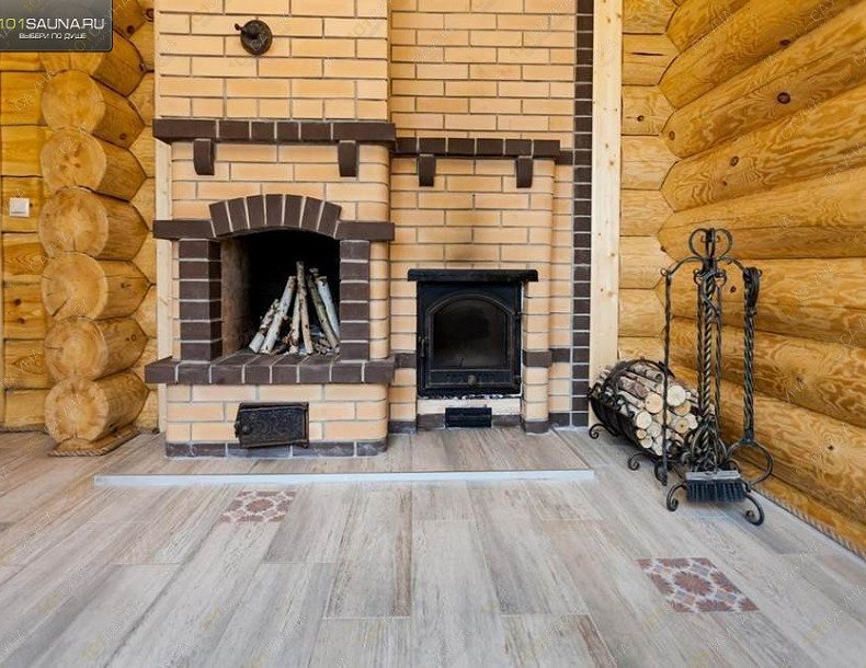 Баня в коттедже Нижегородское кольцо SPA VILLAGE, в Нижнем Новгороде, зона Нижегородское кольцо, здание 1 | Камин | 1001sauna.com