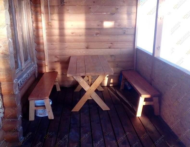 Баня в коттедже Релакс, в Тюмени, 11 км Муллашовского тракта | Закрытая веранда | 1001sauna.com