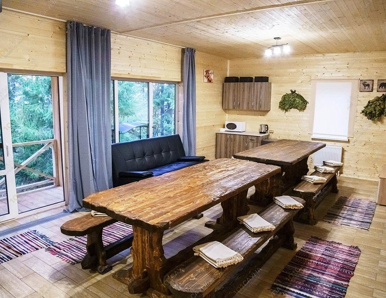 Русская баня на дровах Пасторское озеро, в Санкт-Петербурге, Всеволожский район, Юкковское сельское поселение, Пасторское озеро, Выборгское шоссе, 39 км | Зона отдыха с мягкой мебелью | 1001sauna.com