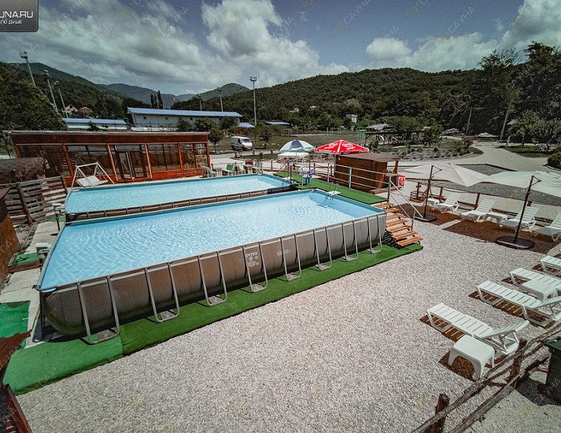 Русские бани Эко парк Вотчина, в Сочи, с. Волковка, ул. Космическая, 110В | Территория. Пляж с бассейнами. Фото: 28 | 1001sauna.com