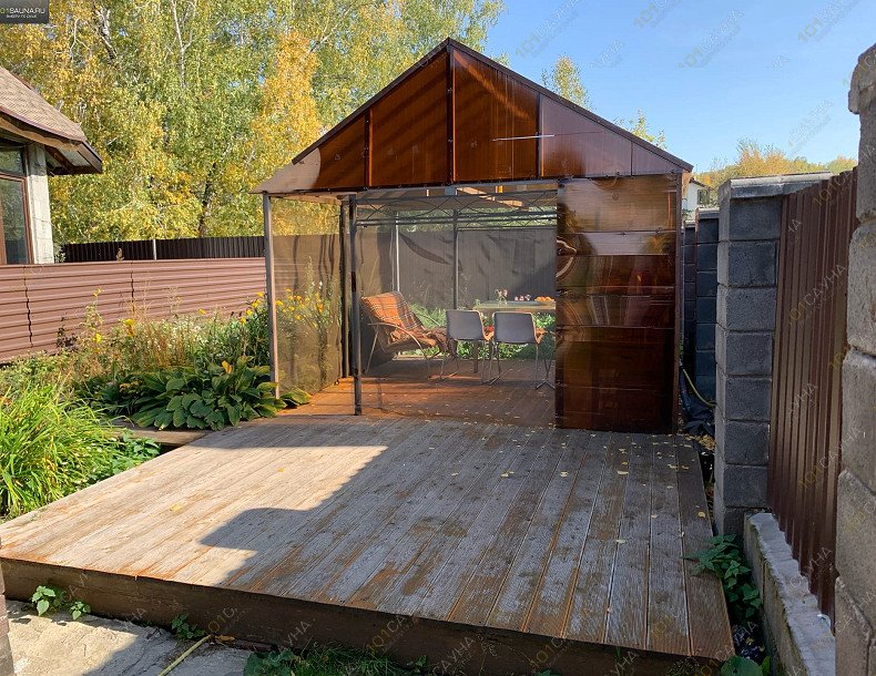 Дом-баня Семейная, в Новосибирске, поселок Садовый, ул. Магистральная, 1В | Фото беседки | 1001sauna.com