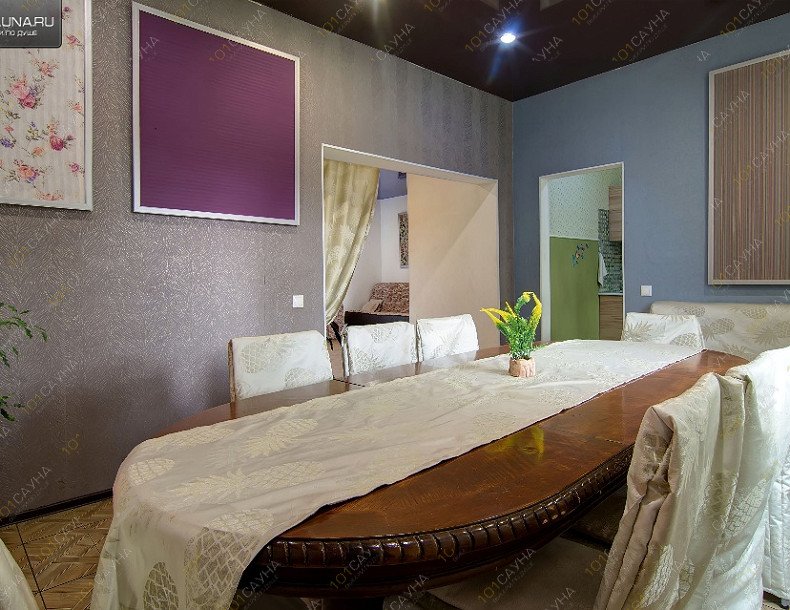 Сауна в коттедже Капри, в Екатеринбурге, Лимонитовый, 3 | Малый зал-столовая | 1001sauna.com