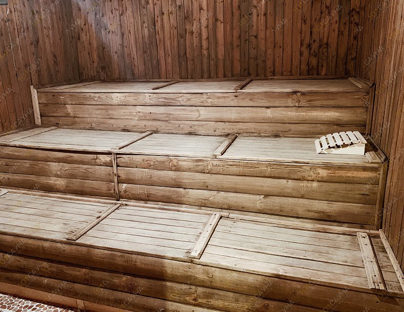 Сауна на турбазе Домостроитель, в Энгельсе, пос. Лесной, п-ов Сазанка, турбаза Домостроитель | Большая парилка | 1001sauna.com