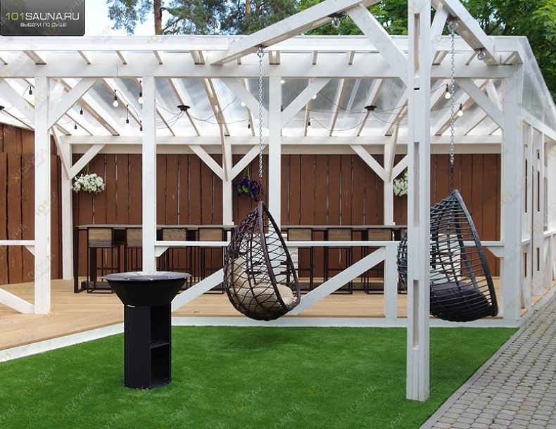 Русские бани и сауна Шуваловское подворье, в Санкт-Петербурге, Большая озёрная, 29/2 | Беседка 1 у Большого коттеджа. Фото: 66 | 1001sauna.com