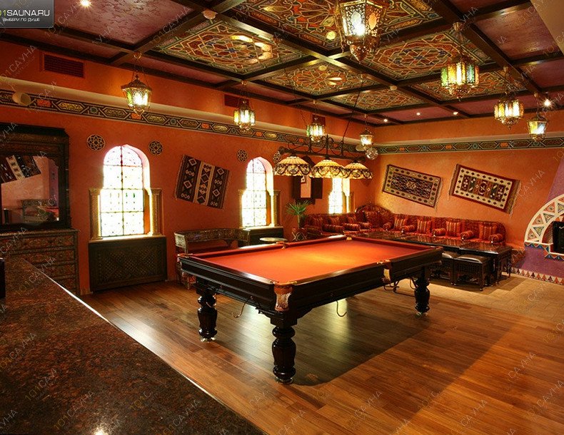 Оздоровительный комплекс Talismanspa, в Санкт-Петербурге, Заставская, 3 | Зал отдыха с восточным интерьером в VIP сауне Talisman Spa на Заставской | 1001sauna.com
