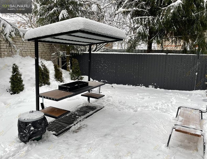 Сауна Pool House, в Смоленске, 6-й Северный переулок, 38 | Внутренний дворик с мангалом  | 1001sauna.com