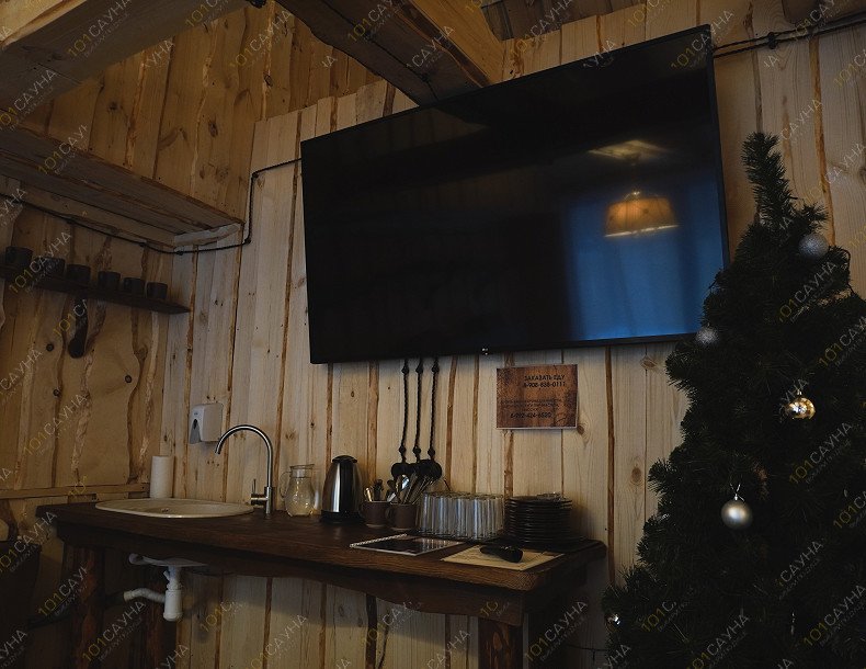 Банный комплекс Лесная Здрава, в Кургане, пст Усть-Утяк, улица Курортная, 1 | Зона кухни в комнате отдыха | 1001sauna.com