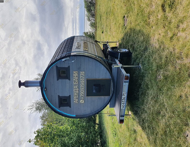 Мобильна баня-бока Мобильня баня FireBOX.39, в Калининграде, Отрадная 32 | серая  | 1001sauna.com