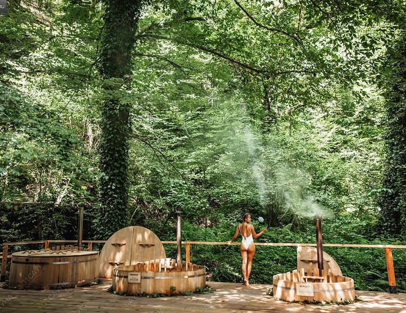 Глэмпинг, бани и спа Лес, в Красной Поляне, село Чвижепсе, городской округ Сочи, улица Нарзанная 13 | 11 | 1001sauna.com