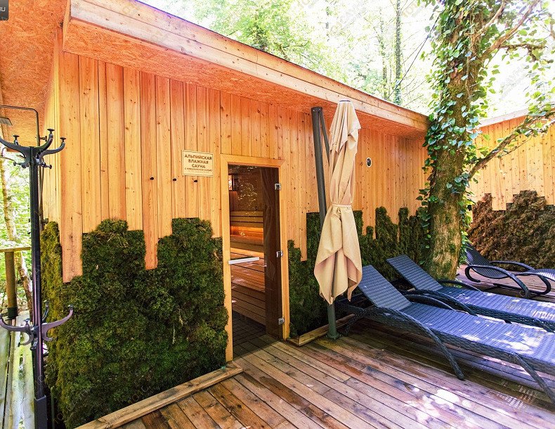 Глэмпинг, бани и спа Лес, в Красной Поляне, село Чвижепсе, городской округ Сочи, улица Нарзанная 13 | 13 | 1001sauna.com