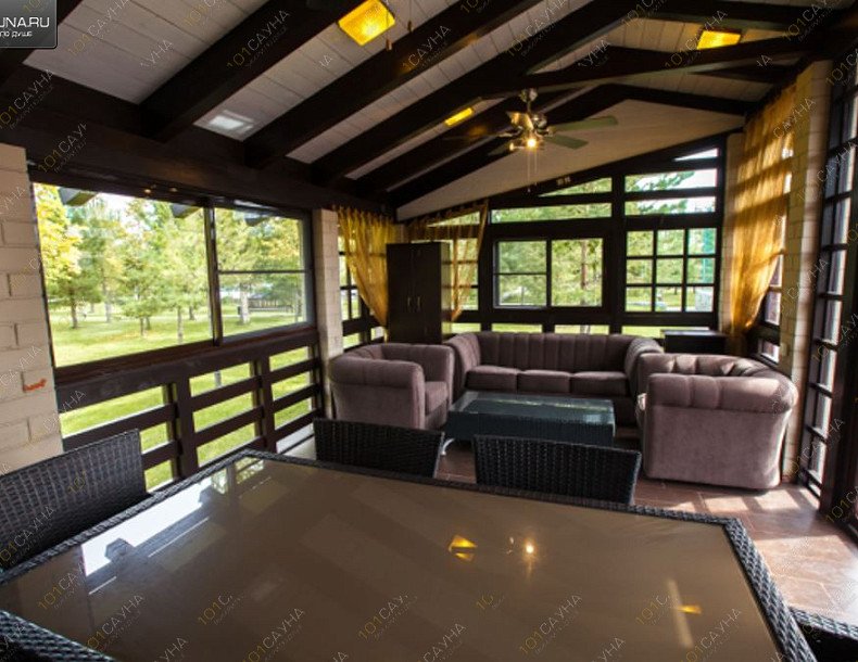 Бани в отеле Резиденция 888, в Челябинске, СНТ Урал, 21 квартал (озеро "Малый Кременкуль") | Беседка с баней 1 у теннисного корта. Фото: 34 | 1001sauna.com