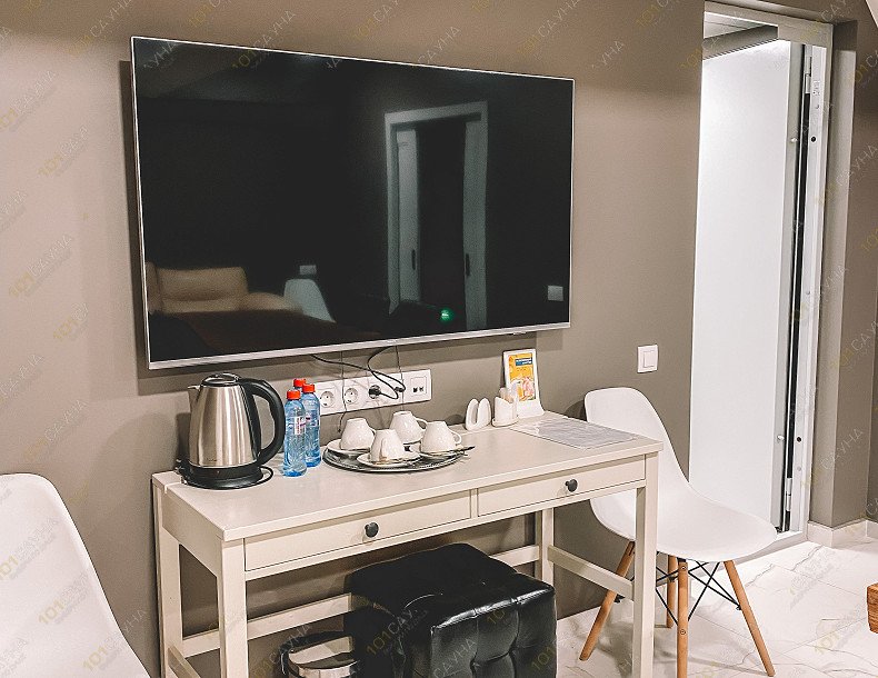 Сауна в отеле Никола, в Иркутске, посёлок Никола, ул. Ангарская 15 | ТВ в комнате отдыха | 1001sauna.com