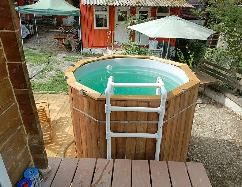 Баня База отдыха Юг-Турист, в Туапсе, Бухта Инал, Лазурная, 2а | Купель | 1001sauna.com