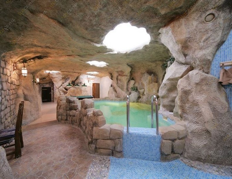 Сауна Карибы, в Екатеринбурге, Сибирский тракт, 21 | Сауна "Карибы". Екатеринбург. Каталог бани и сауны. Номер "Скала". Бассейн. | 1001sauna.com