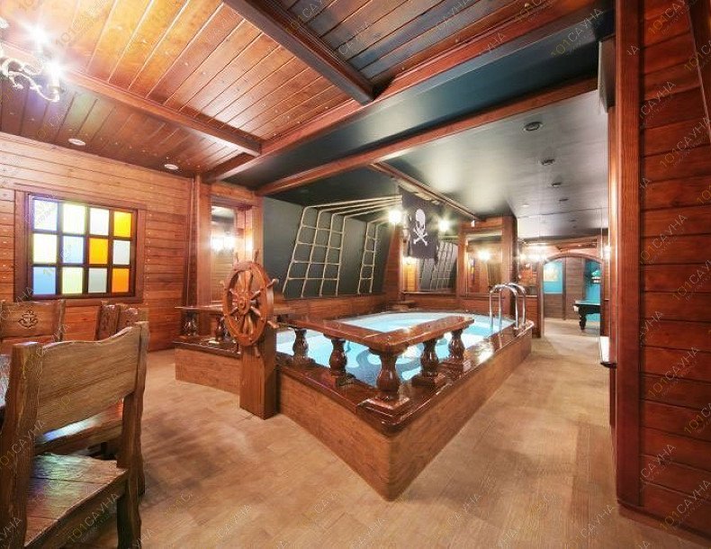 Сауна Карибы, в Екатеринбурге, Сибирский тракт, 21 | Сауна "Карибы". Екатеринбург. Каталог бани и сауны. Номер "Корабль". Бассейн. | 1001sauna.com