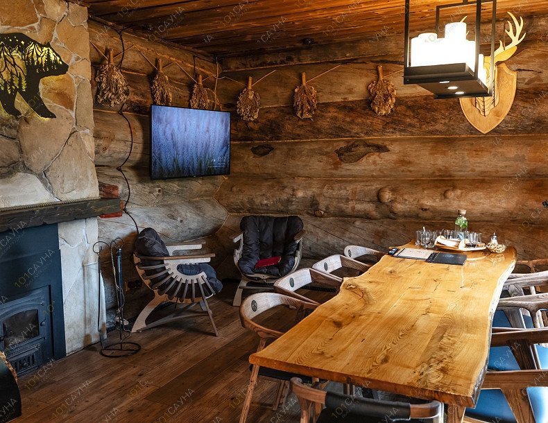 Банный комплекс Кело, в Санкт-Петербурге, Деревня Новосергиевка, 13Г | Гостиная с караоке и ТВ — Кело | 1001sauna.com