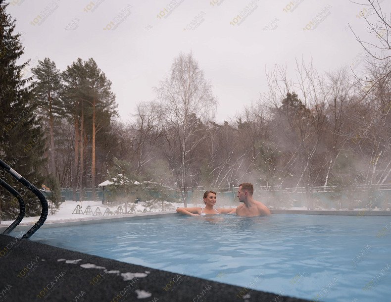 Сауна в отеле Сосновый бор, в Новосибирске, Новая Заря, 53А | Теплый бассейн | 1001sauna.com