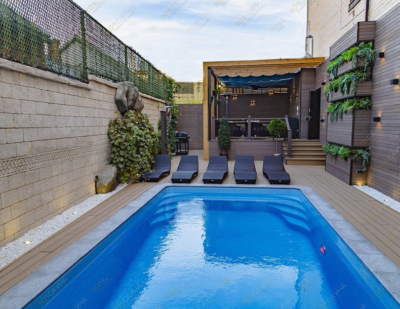 Банный комплекс Rai-Spa, в Краснодаре, ул. Адыгейская набережная, 186 | Номер "Летняя терраса с бассейном": 5 | 1001sauna.com