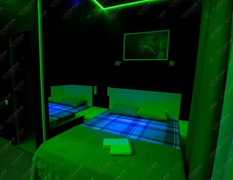 Тематический отель Небо на Магистральной, в Омске, Магистральная, 52 | Номер "Зеленая комната": 7 | 1001sauna.com