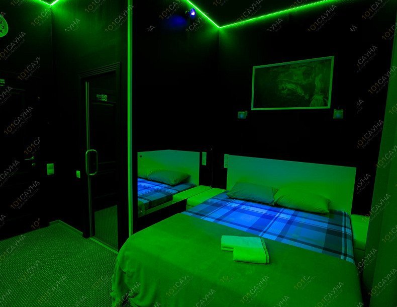 Тематический отель Небо на Магистральной, в Омске, Магистральная, 52 | Номер "Зеленая комната": 8 | 1001sauna.com