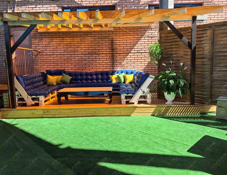 Сауна Сапфир, в Омске, Андрианова, 3 корп. 2 | Номер "Банное патио - Греция": 11 | 1001sauna.com