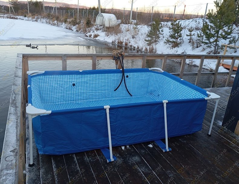 Комплекс Баня на пруду, в Златоусте, Квартал Орловский, 74 А | Бассейн зимой теплый | 1001sauna.com