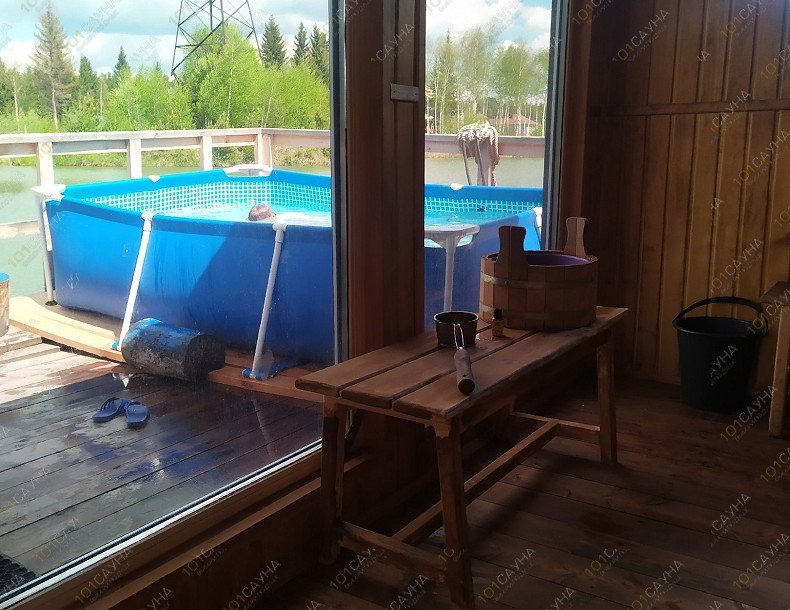 Комплекс Баня на пруду, в Златоусте, Квартал Орловский, 74 А | Вид из парной | 1001sauna.com