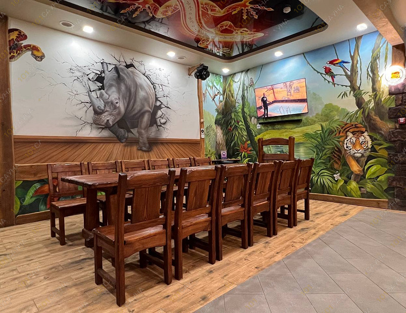 VIP баня на дровах Викинг, в Рязани, Кутузова, 15 | Номер "Зал - Африканское сафари": 2 | 1001sauna.com