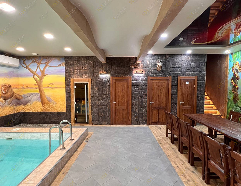 VIP баня на дровах Викинг, в Рязани, Кутузова, 15 | Номер "Зал - Африканское сафари": 8 | 1001sauna.com