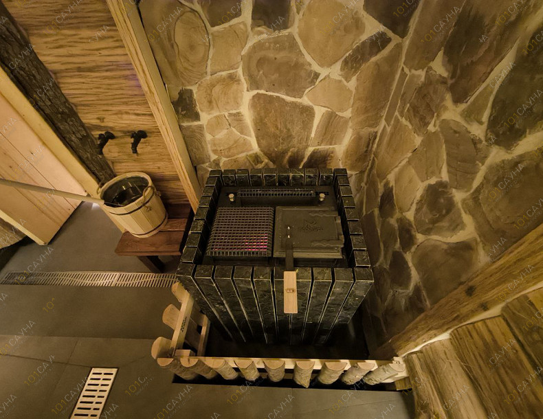 Мужской банный клуб ТайгаПар, в Москве, Пресненская набережная, 4 ст1 | Парная для индивидуального парения. Фото печь Футурус VVD | 1001sauna.com