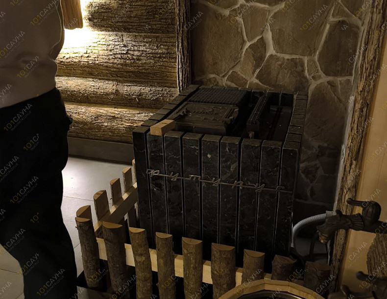 Мужской банный клуб ТайгаПар, в Москве, Пресненская набережная, 4 ст1 | Парная для индивидуального парения. Фото печь Футурус от VVD | 1001sauna.com