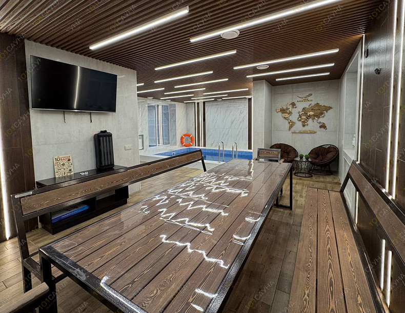 Банный комплекс Беркут, в Нижнем Новгороде, Дубравная 1-я, 1Г | стол для гостей | 1001sauna.com