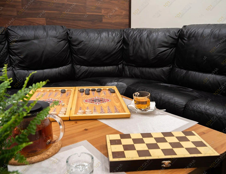 Сауна СкаЗка, в Санкт-Петербурге, Переулок Джамбула 2 | Зона отдыха с мягкими диванами в сауне СкаЗка | 1001sauna.com