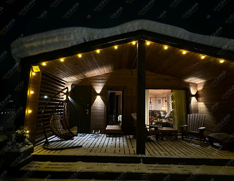 Баня Баня Форест, в Санкт-Петербурге, Приозерский р-н, дер. Борисово, ул. Дачная, 88 | Баня Форест зимой — снег на крыше, тепло внутри | 1001sauna.com