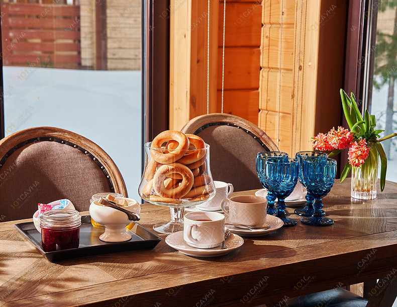 Банный комплекс Парк-отель Левада, в Санкт-Петербурге, Деревня Дранишники, участок 2 | Парк-отель Левада — травяной чай и угощения после парения | 1001sauna.com