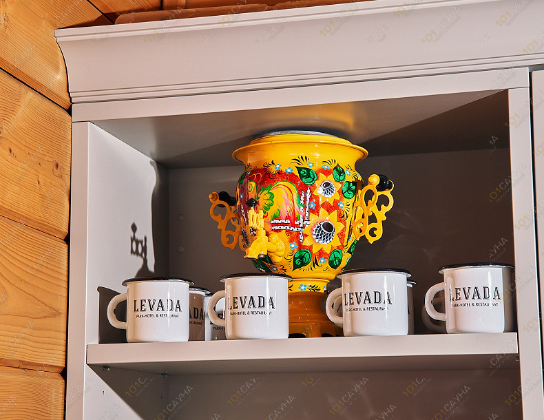 Банный комплекс Парк-отель Левада, в Санкт-Петербурге, Деревня Дранишники, участок 2 | Парк-отель Левада — самовар с авторскими кружками LEVADA | 1001sauna.com