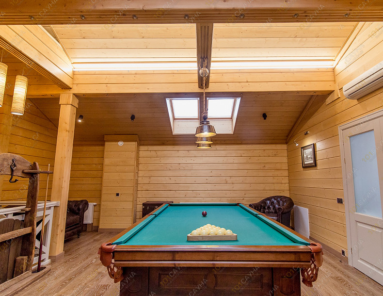 Банный комплекс Парк-отель Левада, в Санкт-Петербурге, Деревня Дранишники, участок 2 | Парк-отель Левада — бильярдная комната | 1001sauna.com